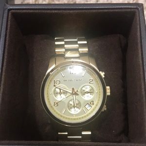 Authentic Michael Kors gold coronagraph watch NIB